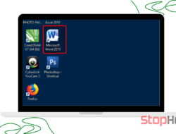 Membuka Ms Word via Shortcut pada Desktop