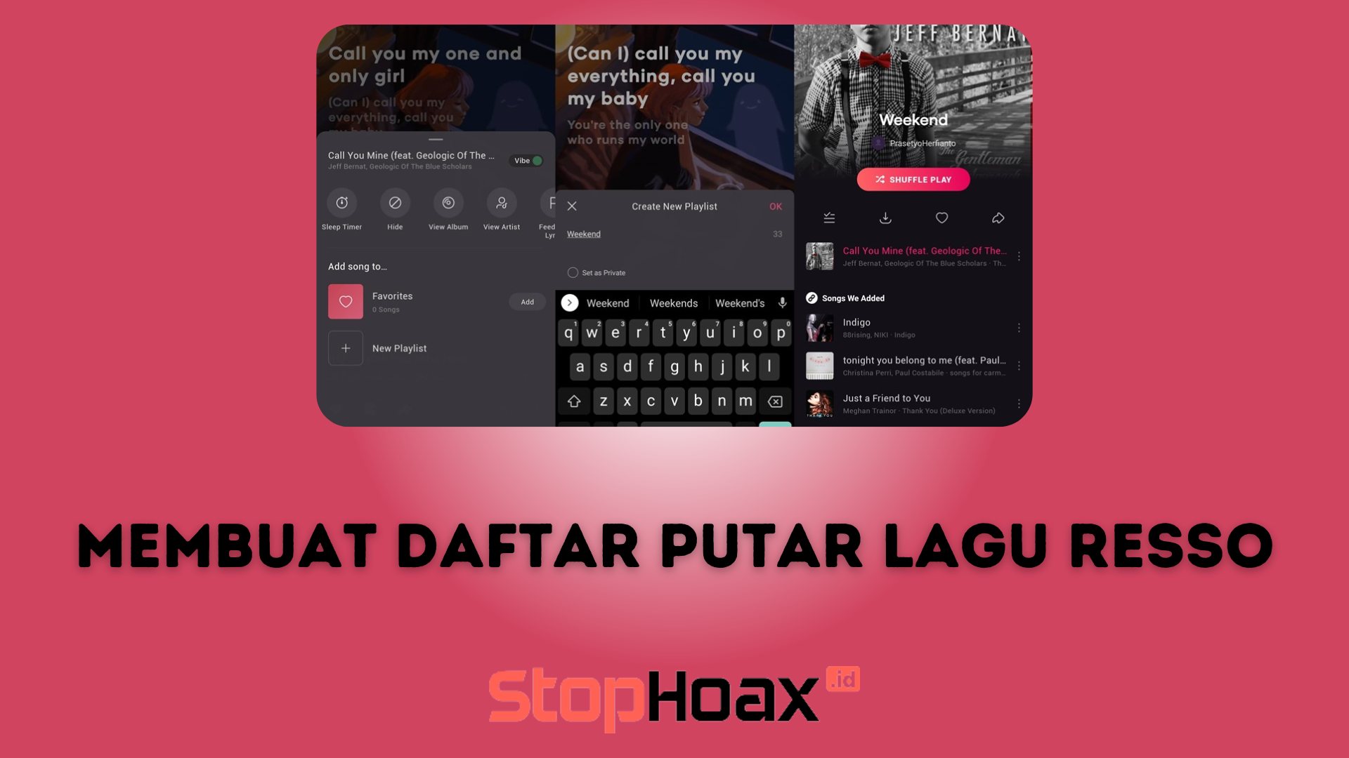 Cara Membuat Daftar Putar Lagu Resso